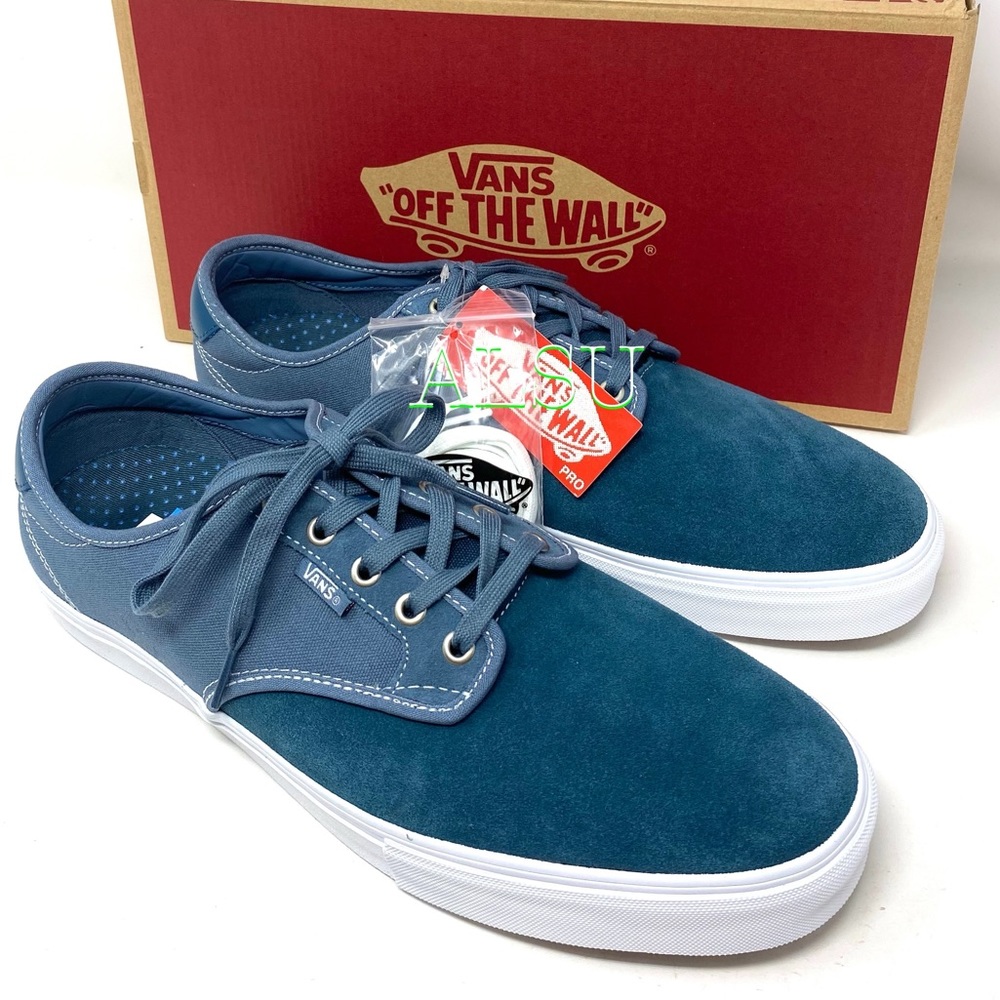 VANS Chima Ferguson Pro Suede Canvas Mirage Blue Sneakers Men's Size VN0A38CFW5J - Picture 7 of 10